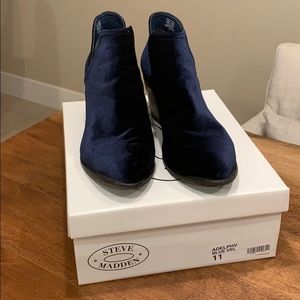Steve Madden Blue Suede Booties